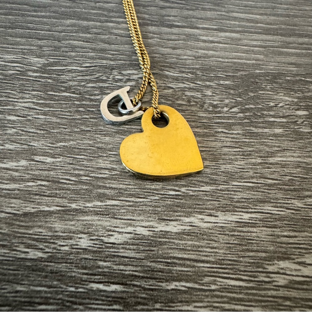 Dior Gold Heart Charm Necklace - Picture 4 of 5